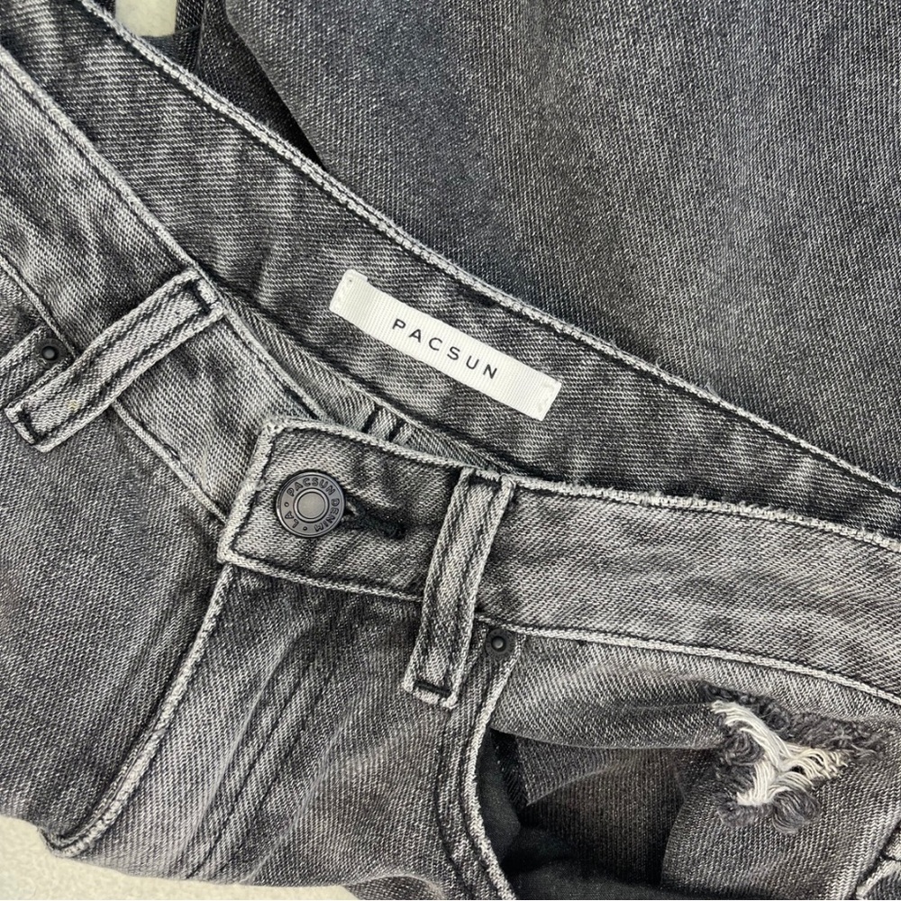 PacSun 90s boyfriend distressed black jeans • size 24 - Picture 8 of 9